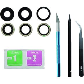 3 Pieces(1 Set) Max Sapphire Rear Back Camera Glass Lens Replacement for iPhone 12 Pro Max with Pre-Installed Adhesive and Repair Toolkit Set