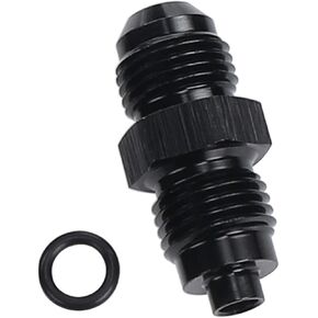 M14x1.5 to -6 AN Power Steering Bump Tube Adapter Fitting Aluminum Black