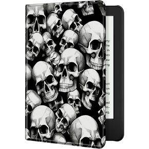 Case for Kindle Paperwhite 11th Generation 6.8" 2021 PU Leather Smart Stand Cover with Auto Wake Sleep, Soft TPU Back Cover for Kindle Paperwhite 2021 and Signature Edition,Bee Flower