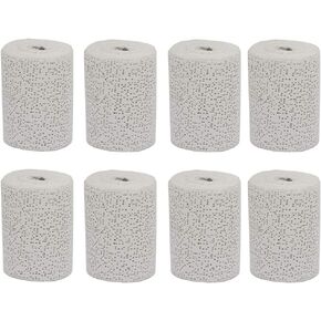 Plaster Cloth Gauze Bandages Rolls for Art Project, Belly Cast, Mask Making, Sculptures, Body Casts, Craft Projects, Scenery Construction - Each Roll 4 inch x 15 feet (8 Pack)