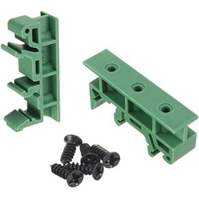 Penta Angel 5 Sets PCB DIN Rail Mounting Adapter Circuit Board Mounting Bracket Holder Carrier Clips, for 35mm, 15mm DIN Rail (Green)