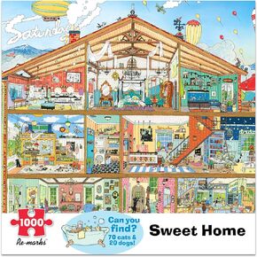Re-marks Sweet Home Architecture Puzzle, 1000-Piece Puzzle for All Ages