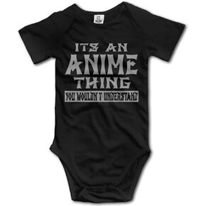 It's an Anime Thing Short Sleeves Baby Bodysuits Outfits Infant Clothes Romper Black