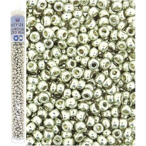 Miyuki Round Seed Bead Size 8/0 22g-tube Galvanized Silver