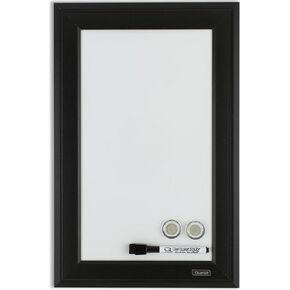 Quartet Magnetic Whiteboard, 11" x 17" Small White Board for Wall, Dry Erase Board for Kids, Perfect for Home Office & Home School Supplies, Dry Erase Marker, Magnets, Black Frame (79280)