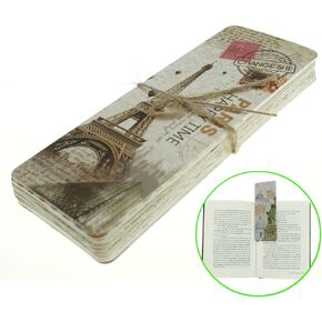 AKOAK 30 Piece Set Vintage European Scenes Retro Old Travel Postcard Bookmarks,Note Pads,Memo Pads