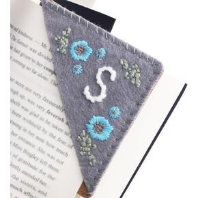 26 Letters Bookmark All Season Bookmarks for Women Men Reading Book Lovers Gifts Spring Summer Fall Winter Book Mark Corner Personalized Hand Embroidered (S, Winter)