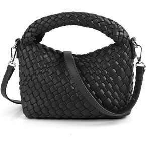 Women Woven Handbags with Detachable Strap Tote Small Crossbody Bag Hand Shoulder Bag Purses Cassual Top Handle Bags
