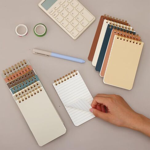EOOUT 12 Pack Pocket Notebooks, Small 3x5 Spiral Notepads With Lined Pages 60 Sheet Mini Pads for Home Office and School Accessories in Saudi Arabia