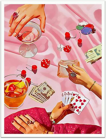 Vintage Funky Cocktail Poster Funny Hot Girl Quotes Alcohol Drink Canvas Wall Art Retro Trendy Preppy Party Wall Decor for Living Room Dorm Bar 12x16in Frame in Saudi Arabia
