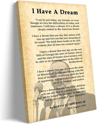 I Have A Dream Wall Art Speech Posters Framed I Have A Dream Quotes Wall Art Canvas Inspirational Pictures Prints Framed (16x24 inch) in Kuwait