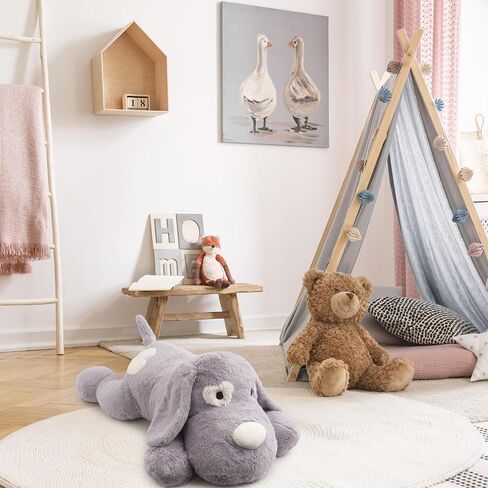 Weighted Stuffed Animals, (25in 4.5lb Dog) Cute Large Stuffed Animal, Huggable Weighted Stuffed Animal, Anytime Gifts for Kids or Adults, Can Be Used As Pillow (Brown) (Brown) in Saudi Arabia