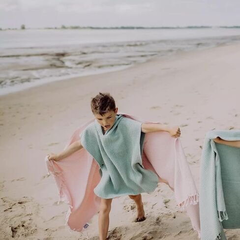 Kids Swim Cover up Girls Boys Waffle Towel Poncho Swimsuit Coverups for Beach, Pool, Bath in Saudi Arabia