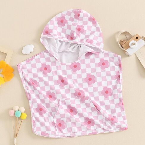 Kids Swim Cover up Girls Boys Waffle Towel Poncho Swimsuit Coverups for Beach, Pool, Bath in Saudi Arabia