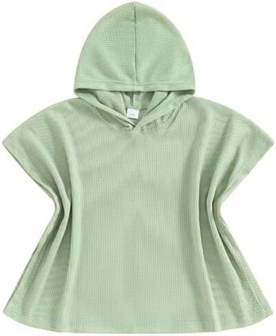 Kids Swim Cover up Girls Boys Waffle Towel Poncho Swimsuit Coverups for Beach, Pool, Bath in Saudi Arabia