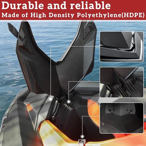 صندوق تخزين أمامي من SAUTVS لـ Spark، صندوق شحن علوي أمامي مع طقم عاكس غطاء لـ Sea-Doo Spark 2014-2022، Sea-Doo Spark TRIXX 2017-2022، استبدال #295100864، 295100504 in Saudi Arabia
