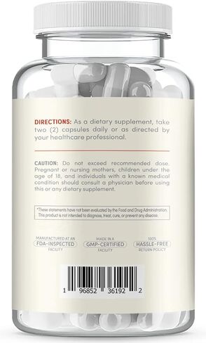 كبسولات ClearFormulas Lions Mane Mushroom، غير معدلة وراثيًا وخالية من الغلوتين، 120 كبسولة in Kuwait