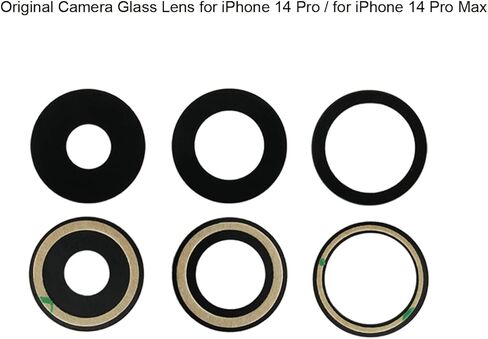 3PCS OEM Original Back Rear Camera Glass Lens Replacement for iPhone 14 Pro and for iPhone 14 Pro Max with Preinstalled Adhesive Includes Repair Toolkit Set and Installation Manual in Kuwait