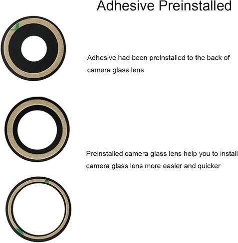 3PCS OEM Original Back Rear Camera Glass Lens Replacement for iPhone 14 Pro and for iPhone 14 Pro Max with Preinstalled Adhesive Includes Repair Toolkit Set and Installation Manual in Kuwait