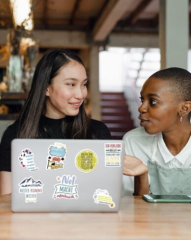 German Inspirational Stickers for Teens Adults Kids Teachers | German Language Quote Stickers | Positive Stickers for Planner,Journaling Scrapbook,Water Bottles, Laptop | 52pcs in Kuwait