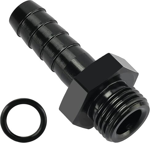 EVIL ENERGY 6AN ORB Male to 3/8" Hose Barb Fuel Oil Pump Inlet Fitting Adapter Aluminum Black in Saudi Arabia