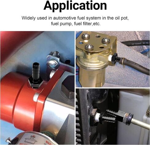 EVIL ENERGY 6AN ORB Male to 3/8" Hose Barb Fuel Oil Pump Inlet Fitting Adapter Aluminum Black in Saudi Arabia