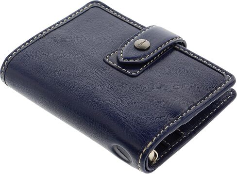 Filofax Malden Organizer, Mini Size, Navy - Tactile, Full Grain Buffalo Leather, Five Rings, with Cotton Cream Week-to-View Calendar Diary, Multilingual, 2024 (C025819-24) in Saudi Arabia
