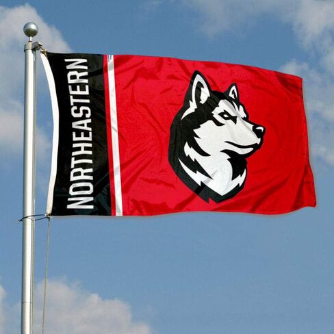 College Flags & Banners Co. Northeastern Huskies Husky Outdoor 3x5 Flag in Saudi Arabia