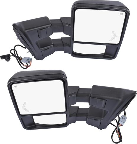 Towing Mirrors One Plug Replacement for 2003-2007 F250 F350 F450 F550 Super Duty, 2003-2005 Ford Excursion - Signal Power Controlling Heated Manual Folding Telescoping in Saudi Arabia