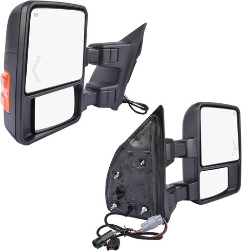 Towing Mirrors One Plug Replacement for 2003-2007 F250 F350 F450 F550 Super Duty, 2003-2005 Ford Excursion - Signal Power Controlling Heated Manual Folding Telescoping in Saudi Arabia