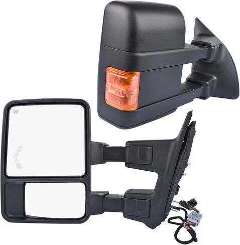 Towing Mirrors One Plug Replacement for 2003-2007 F250 F350 F450 F550 Super Duty, 2003-2005 Ford Excursion - Signal Power Controlling Heated Manual Folding Telescoping in Saudi Arabia