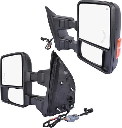 Towing Mirrors One Plug Replacement for 2003-2007 F250 F350 F450 F550 Super Duty, 2003-2005 Ford Excursion - Signal Power Controlling Heated Manual Folding Telescoping in Saudi Arabia