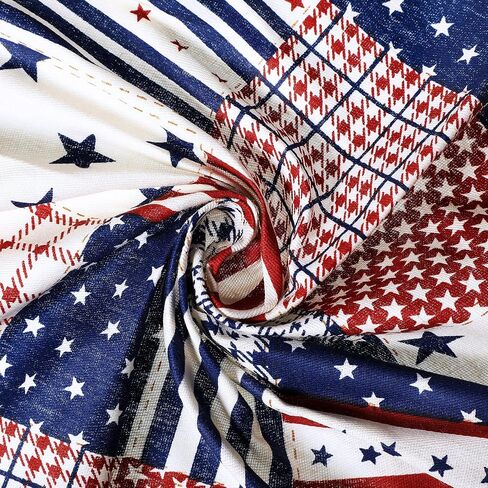 10 Pieces Patriotic Fat Quarters 20 x 16 Inches Stars and Stripes Fabric Independence Day 4th of July American Flag Print Quilting Fabric Bundles for DIY Fabric Jeans Sewing Patchwork Material in Saudi Arabia