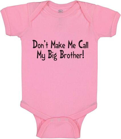 Cute Rascals Custom Baby Bodysuit Don't Make Me Call My Big Brother! Funny Boy & Girl Clothes in Saudi Arabia