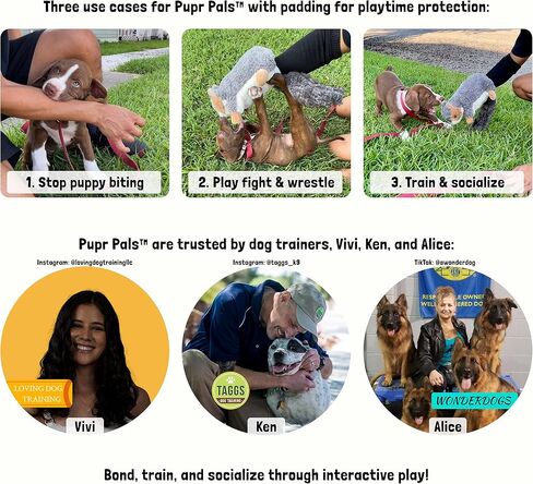 PuprPals Dog Toy Puppet with Tough Padding for Safe Interactive Play, Protection to Stop Puppy Biting Hands; for Boredom-Busting Training and Exercise in Saudi Arabia