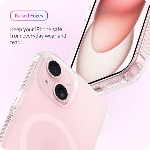 LONLI Hue - حافظة iPhone 15 Plus [متوافقة مع Magsafe] - قزحي الألوان ثلاثي الأبعاد - [قطرة إضافية بطول 10 أقدام] [4 زوايا مبطنة بوسادة هوائية] - لطيفة وفريدة من نوعها وجمالية (2023) in Kuwait