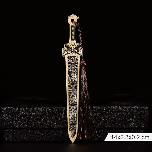 Handmade Natural Bamboo Bookmark with Tassels,Unique Vintage Style Reading Page Markers Bookmarks - 4PCS (Sword Style) in Saudi Arabia