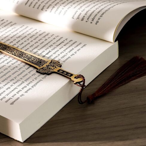 Handmade Natural Bamboo Bookmark with Tassels,Unique Vintage Style Reading Page Markers Bookmarks - 4PCS (Sword Style) in Saudi Arabia