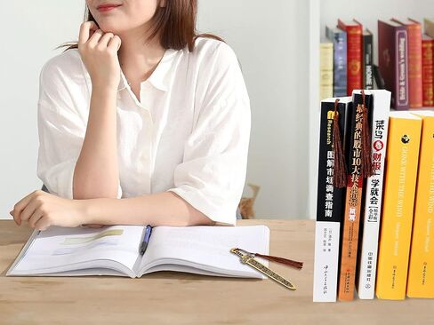 Handmade Natural Bamboo Bookmark with Tassels,Unique Vintage Style Reading Page Markers Bookmarks - 4PCS (Sword Style) in Saudi Arabia