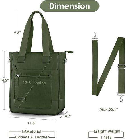 ETRONIK Tote Bag for Women, Crossbody Shoulder Bags with Compartments Fit 13.3 inch, Handbag with Zipper in Saudi Arabia