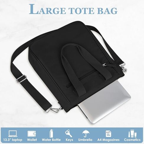ETRONIK Tote Bag for Women, Crossbody Shoulder Bags with Compartments Fit 13.3 inch, Handbag with Zipper in Saudi Arabia
