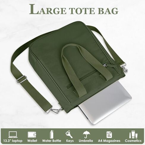 ETRONIK Tote Bag for Women, Crossbody Shoulder Bags with Compartments Fit 13.3 inch, Handbag with Zipper in Saudi Arabia