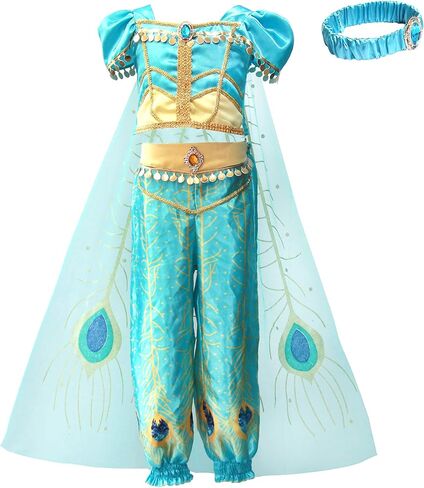 Dressy Daisy Arabian Princess Costume with Headband Halloween Party Fancy Dress Up Belly Dance Wear Outfit for Girls in Saudi Arabia