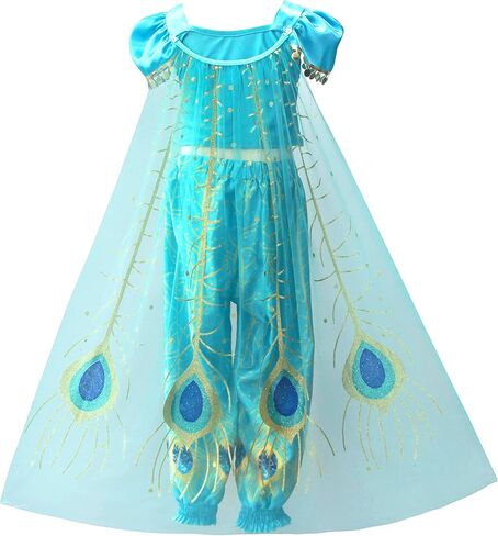 Dressy Daisy Arabian Princess Costume with Headband Halloween Party Fancy Dress Up Belly Dance Wear Outfit for Girls in Saudi Arabia