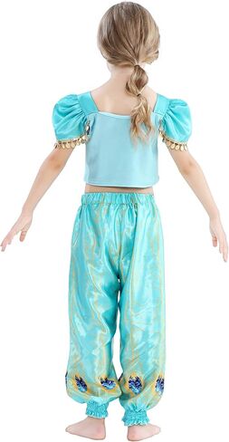 Dressy Daisy Arabian Princess Costume with Headband Halloween Party Fancy Dress Up Belly Dance Wear Outfit for Girls in Saudi Arabia