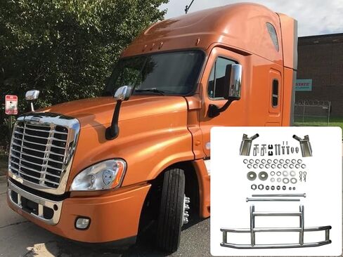 واقي غزال كبير من الفولاذ المصقول مع دعامة لـ Cascadia 08-17 (مع دعامة) in Kuwait