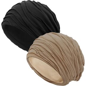 Senker Fashion Women Beanies Hat 2 Pack, Chemo Headwear Cancer Chemo Caps Slouchy Beanie for Women Men in Kuwait