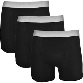 Basic Perspective Men's 100% Cotton Tagless 3-Pack Boxer Brief 4.5 Inch Inseam in Saudi Arabia