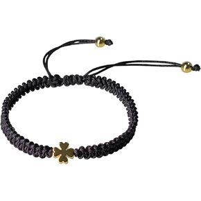 Gao Gao Sheep Colorful Lucky Four Leaf Clover Woven Bracelets for Mens Womens Handmade Rope Knot Bracelet Adjustable For Gife