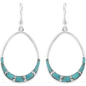 Santa Fe Style 925 Sterling Silver Mix Turquoise Dangle Drop Earrings for Women Jewelry Boho Western Birthday Gifts